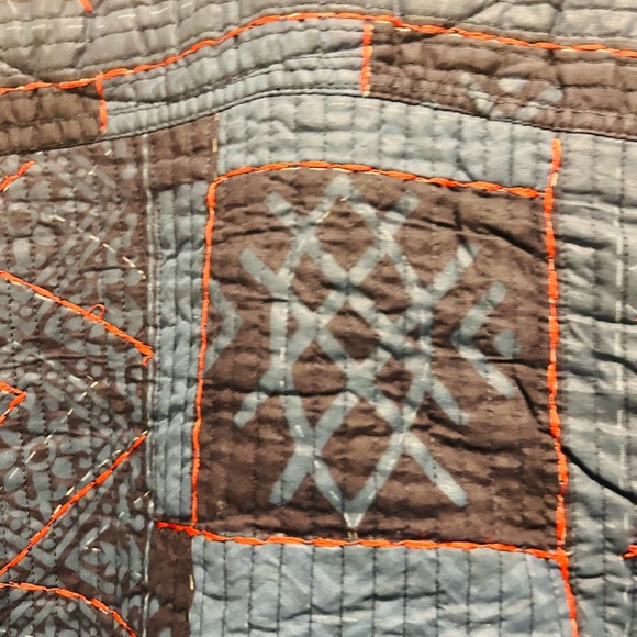 Coldwater Creek Quilted Embroidered Jacket Blue Red Petite Small Boho Folk - Picture 12 of 16